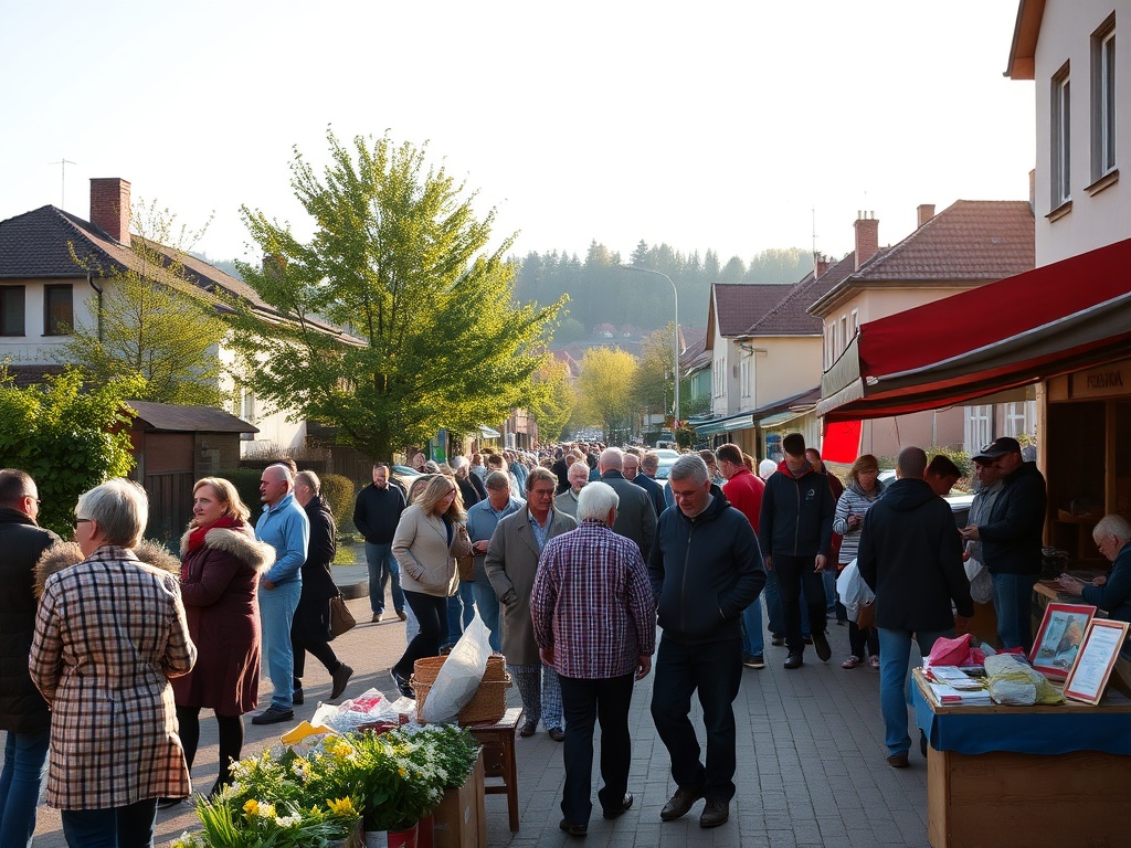 Mieszkańcy Lidzbarka Warmińskiego biorący udział w akcji sprzątania nad rzeką Łyną z okazji Dnia Ziemi.